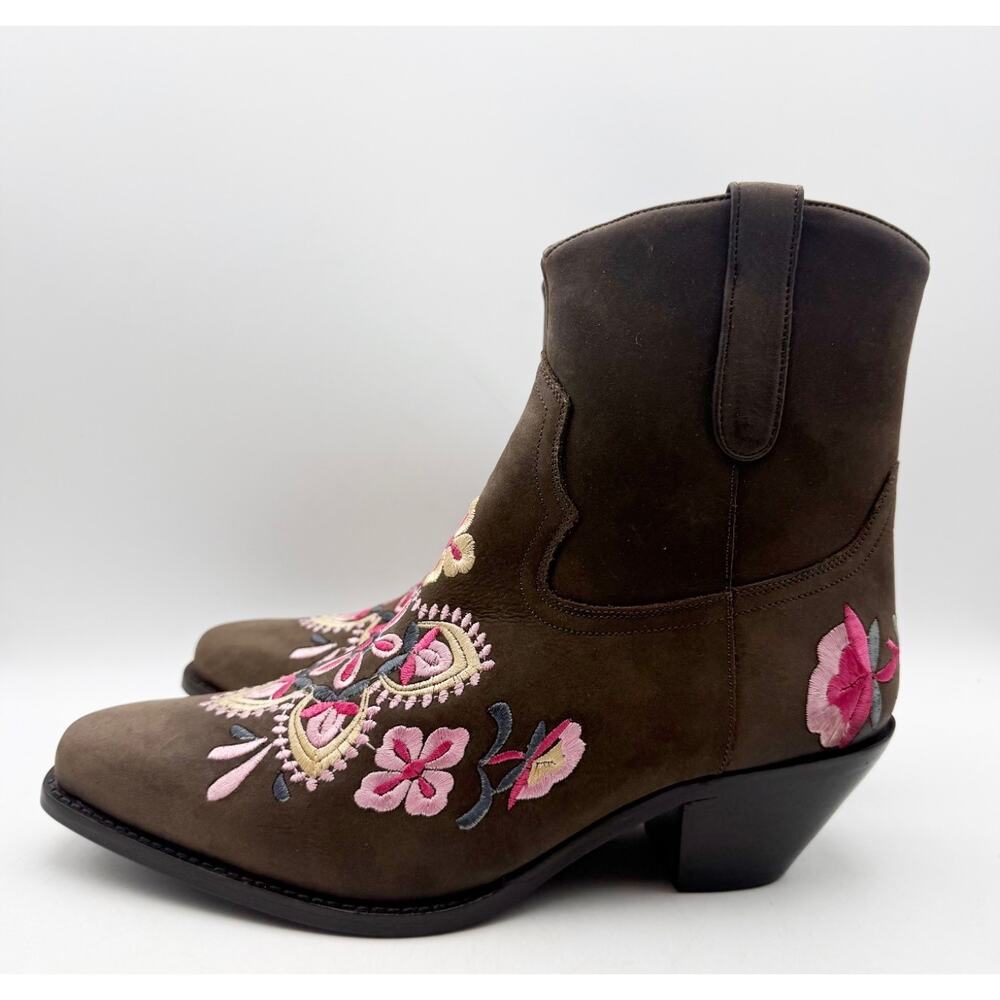 Diba True Women Cains Ville Western Bootie Size 11 M Brown Pink Leather NWOB - Picture 7 of 15